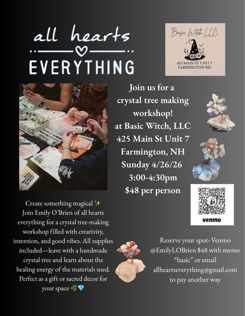 Crystal Tree Making Workshop at Basic Witch, LLC